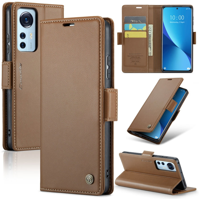 CaseMe 023 Mariposa Hebilla Litchi Textura RFID Funda de cuero antirrobo para teléfono, For Xiaomi Poco X5 Pro 5G, For Xiaomi Poco X5 5G, For Xiaomi Redmi 11A/12C, For Xiaomi 13 Lite, For Xiaomi 13 Pro, For Xiaomi 13                                    ...