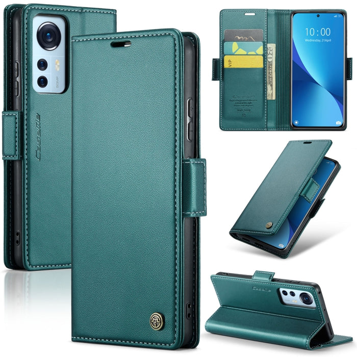 CaseMe 023 Mariposa Hebilla Litchi Textura RFID Funda de cuero antirrobo para teléfono, For Xiaomi Poco X5 Pro 5G, For Xiaomi Poco X5 5G, For Xiaomi Redmi 11A/12C, For Xiaomi 13 Lite, For Xiaomi 13 Pro, For Xiaomi 13                                    ...