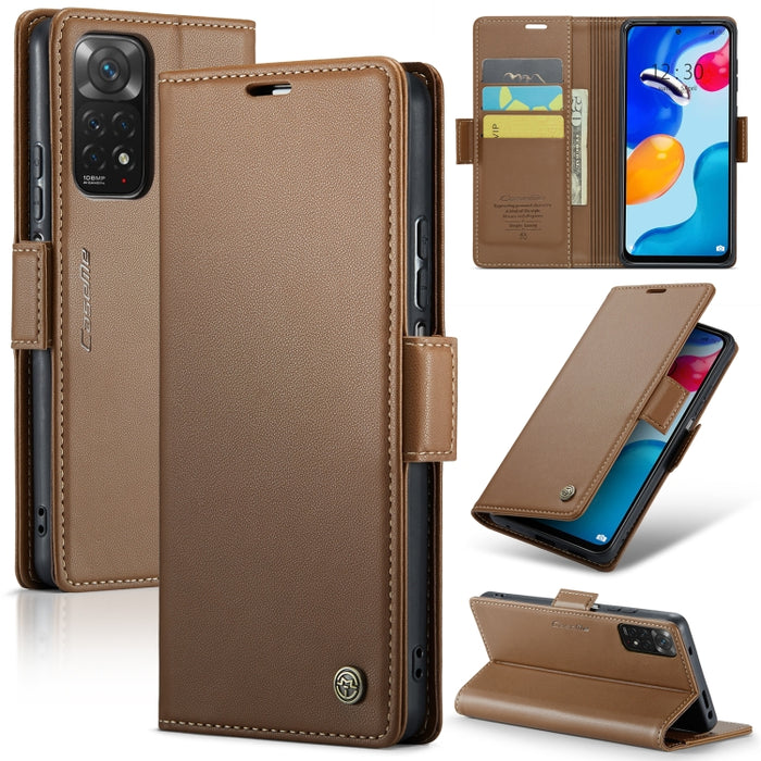 CaseMe 023 Mariposa Hebilla Litchi Textura RFID Funda de cuero antirrobo para teléfono, For Xiaomi Poco X5 Pro 5G, For Xiaomi Poco X5 5G, For Xiaomi Redmi 11A/12C, For Xiaomi 13 Lite, For Xiaomi 13 Pro, For Xiaomi 13                                    ...