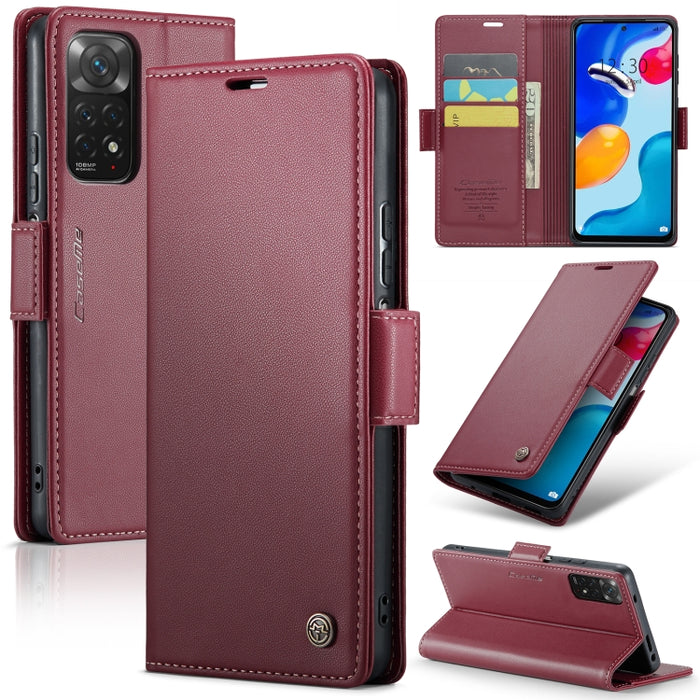 CaseMe 023 Mariposa Hebilla Litchi Textura RFID Funda de cuero antirrobo para teléfono, For Xiaomi Poco X5 Pro 5G, For Xiaomi Poco X5 5G, For Xiaomi Redmi 11A/12C, For Xiaomi 13 Lite, For Xiaomi 13 Pro, For Xiaomi 13                                    ...