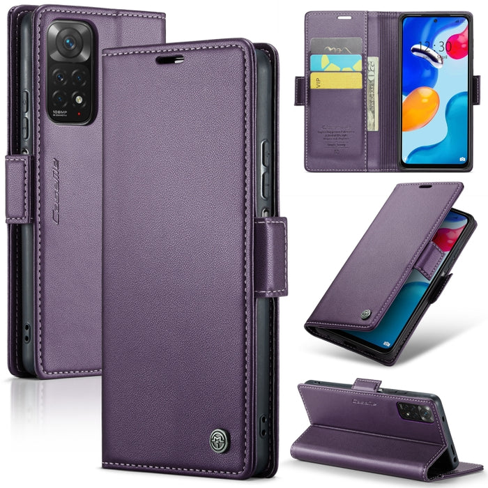 CaseMe 023 Mariposa Hebilla Litchi Textura RFID Funda de cuero antirrobo para teléfono, For Xiaomi Poco X5 Pro 5G, For Xiaomi Poco X5 5G, For Xiaomi Redmi 11A/12C, For Xiaomi 13 Lite, For Xiaomi 13 Pro, For Xiaomi 13                                    ...