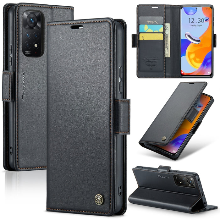 CaseMe 023 Mariposa Hebilla Litchi Textura RFID Funda de cuero antirrobo para teléfono, For Xiaomi Poco X5 Pro 5G, For Xiaomi Poco X5 5G, For Xiaomi Redmi 11A/12C, For Xiaomi 13 Lite, For Xiaomi 13 Pro, For Xiaomi 13                                    ...