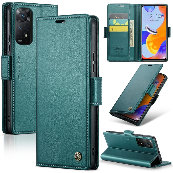 CaseMe 023 Mariposa Hebilla Litchi Textura RFID Funda de cuero antirrobo para teléfono, For Xiaomi Poco X5 Pro 5G, For Xiaomi Poco X5 5G, For Xiaomi Redmi 11A/12C, For Xiaomi 13 Lite, For Xiaomi 13 Pro, For Xiaomi 13                                    ...