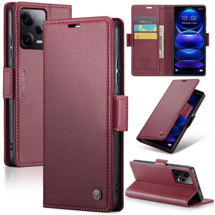 CaseMe 023 Mariposa Hebilla Litchi Textura RFID Funda de cuero antirrobo para teléfono, For Xiaomi Poco X5 Pro 5G, For Xiaomi Poco X5 5G, For Xiaomi Redmi 11A/12C, For Xiaomi 13 Lite, For Xiaomi 13 Pro, For Xiaomi 13                                    ...
