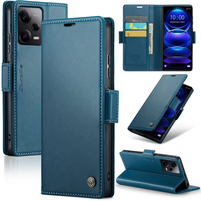 CaseMe 023 Mariposa Hebilla Litchi Textura RFID Funda de cuero antirrobo para teléfono, For Xiaomi Poco X5 Pro 5G, For Xiaomi Poco X5 5G, For Xiaomi Redmi 11A/12C, For Xiaomi 13 Lite, For Xiaomi 13 Pro, For Xiaomi 13                                    ...