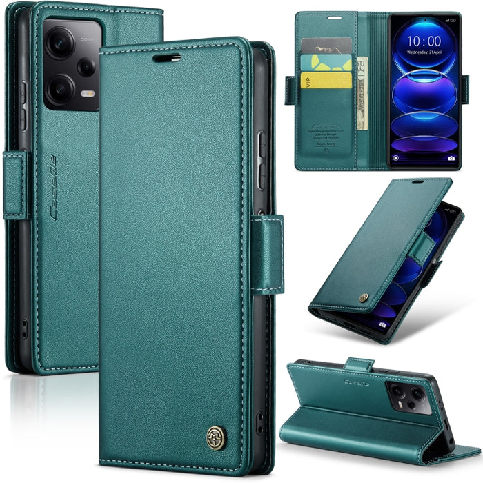 CaseMe 023 Mariposa Hebilla Litchi Textura RFID Funda de cuero antirrobo para teléfono, For Xiaomi Poco X5 Pro 5G, For Xiaomi Poco X5 5G, For Xiaomi Redmi 11A/12C, For Xiaomi 13 Lite, For Xiaomi 13 Pro, For Xiaomi 13                                    ...