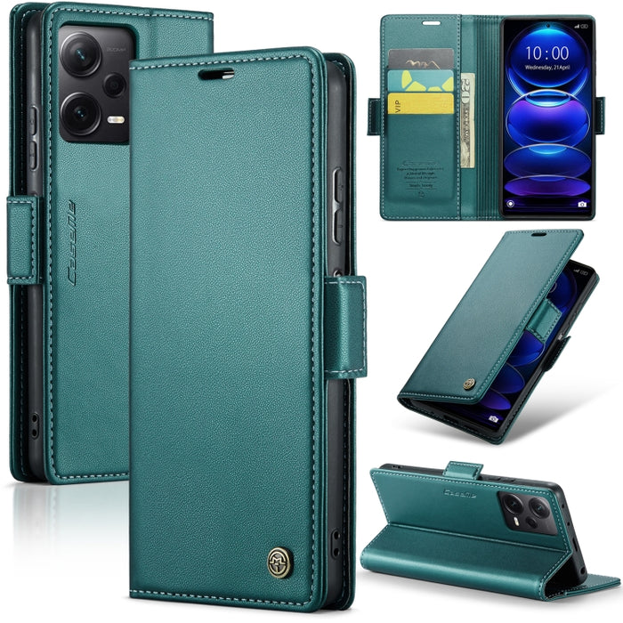 CaseMe 023 Mariposa Hebilla Litchi Textura RFID Funda de cuero antirrobo para teléfono, For Xiaomi Redmi Note 13 Pro 4G, For Xiaomi Redmi Note 13 4G, For Xiaomi Redmi 13C 4G / 13C 5G, For Xiaomi Poco C65 4G, For Xiaomi Poco X6 Pro 5G/Redmi K70E 5G     ...