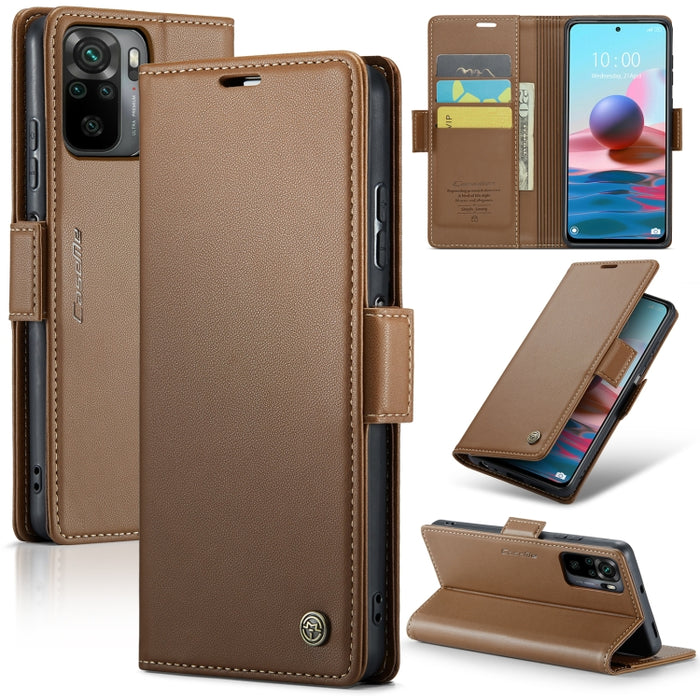 CaseMe 023 Mariposa Hebilla Litchi Textura RFID Funda de cuero antirrobo para teléfono, For Xiaomi Poco X5 Pro 5G, For Xiaomi Poco X5 5G, For Xiaomi Redmi 11A/12C, For Xiaomi 13 Lite, For Xiaomi 13 Pro, For Xiaomi 13                                    ...