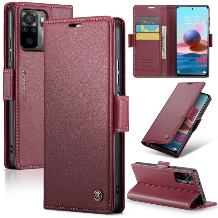 CaseMe 023 Mariposa Hebilla Litchi Textura RFID Funda de cuero antirrobo para teléfono, For Xiaomi Poco X5 Pro 5G, For Xiaomi Poco X5 5G, For Xiaomi Redmi 11A/12C, For Xiaomi 13 Lite, For Xiaomi 13 Pro, For Xiaomi 13                                    ...
