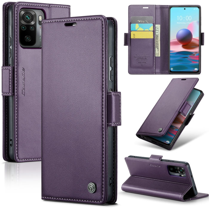 CaseMe 023 Mariposa Hebilla Litchi Textura RFID Funda de cuero antirrobo para teléfono, For Xiaomi Poco X5 Pro 5G, For Xiaomi Poco X5 5G, For Xiaomi Redmi 11A/12C, For Xiaomi 13 Lite, For Xiaomi 13 Pro, For Xiaomi 13                                    ...