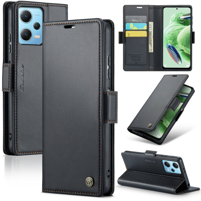 CaseMe 023 Mariposa Hebilla Litchi Textura RFID Funda de cuero antirrobo para teléfono, For Xiaomi Poco X5 Pro 5G, For Xiaomi Poco X5 5G, For Xiaomi Redmi 11A/12C, For Xiaomi 13 Lite, For Xiaomi 13 Pro, For Xiaomi 13                                    ...