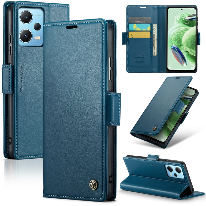 CaseMe 023 Mariposa Hebilla Litchi Textura RFID Funda de cuero antirrobo para teléfono, For Xiaomi Poco X5 Pro 5G, For Xiaomi Poco X5 5G, For Xiaomi Redmi 11A/12C, For Xiaomi 13 Lite, For Xiaomi 13 Pro, For Xiaomi 13                                    ...