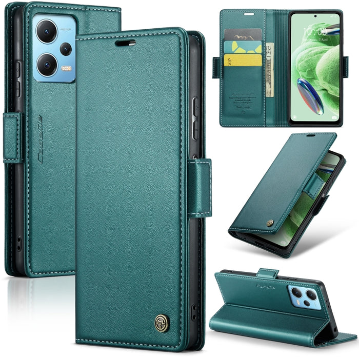 CaseMe 023 Mariposa Hebilla Litchi Textura RFID Funda de cuero antirrobo para teléfono, For Xiaomi Poco X5 Pro 5G, For Xiaomi Poco X5 5G, For Xiaomi Redmi 11A/12C, For Xiaomi 13 Lite, For Xiaomi 13 Pro, For Xiaomi 13                                    ...