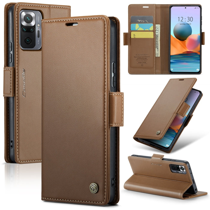 CaseMe 023 Mariposa Hebilla Litchi Textura RFID Funda de cuero antirrobo para teléfono, For Xiaomi Poco X5 Pro 5G, For Xiaomi Poco X5 5G, For Xiaomi Redmi 11A/12C, For Xiaomi 13 Lite, For Xiaomi 13 Pro, For Xiaomi 13                                    ...