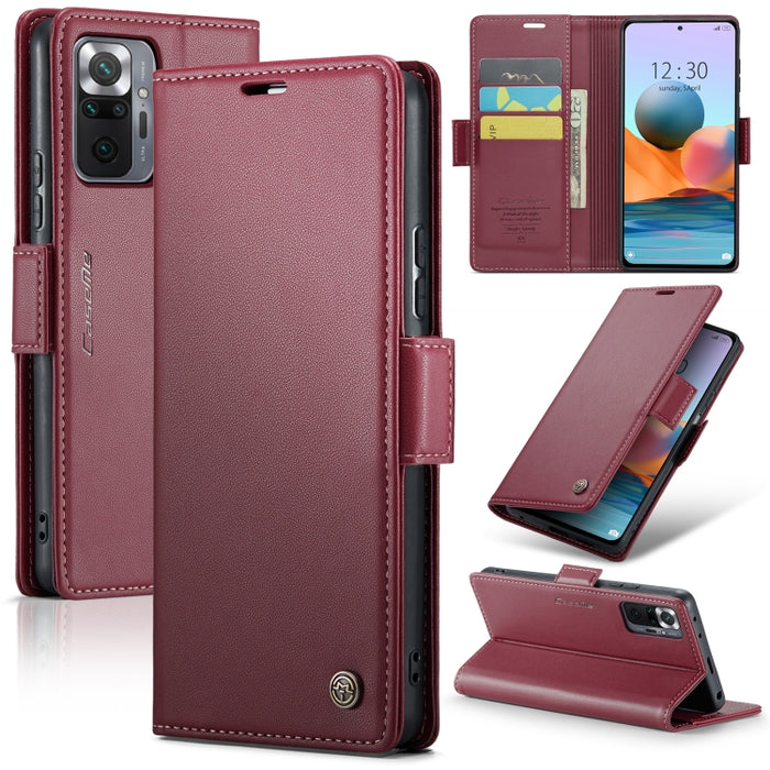 CaseMe 023 Mariposa Hebilla Litchi Textura RFID Funda de cuero antirrobo para teléfono, For Xiaomi Poco X5 Pro 5G, For Xiaomi Poco X5 5G, For Xiaomi Redmi 11A/12C, For Xiaomi 13 Lite, For Xiaomi 13 Pro, For Xiaomi 13                                    ...