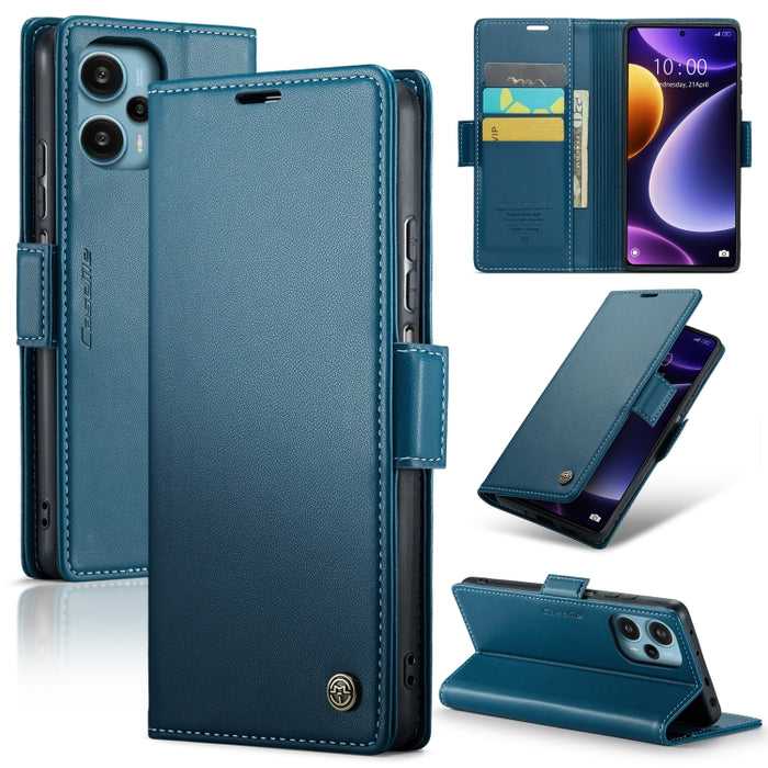 CaseMe 023 Mariposa Hebilla Litchi Textura RFID Funda de cuero antirrobo para teléfono, For Xiaomi Redmi Note 13 Pro 4G, For Xiaomi Redmi Note 13 4G, For Xiaomi Redmi 13C 4G / 13C 5G, For Xiaomi Poco C65 4G, For Xiaomi Poco X6 Pro 5G/Redmi K70E 5G     ...