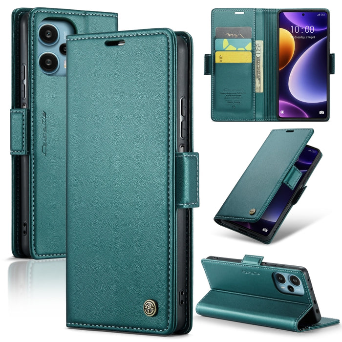CaseMe 023 Mariposa Hebilla Litchi Textura RFID Funda de cuero antirrobo para teléfono, For Xiaomi Redmi Note 13 Pro 4G, For Xiaomi Redmi Note 13 4G, For Xiaomi Redmi 13C 4G / 13C 5G, For Xiaomi Poco C65 4G, For Xiaomi Poco X6 Pro 5G/Redmi K70E 5G     ...