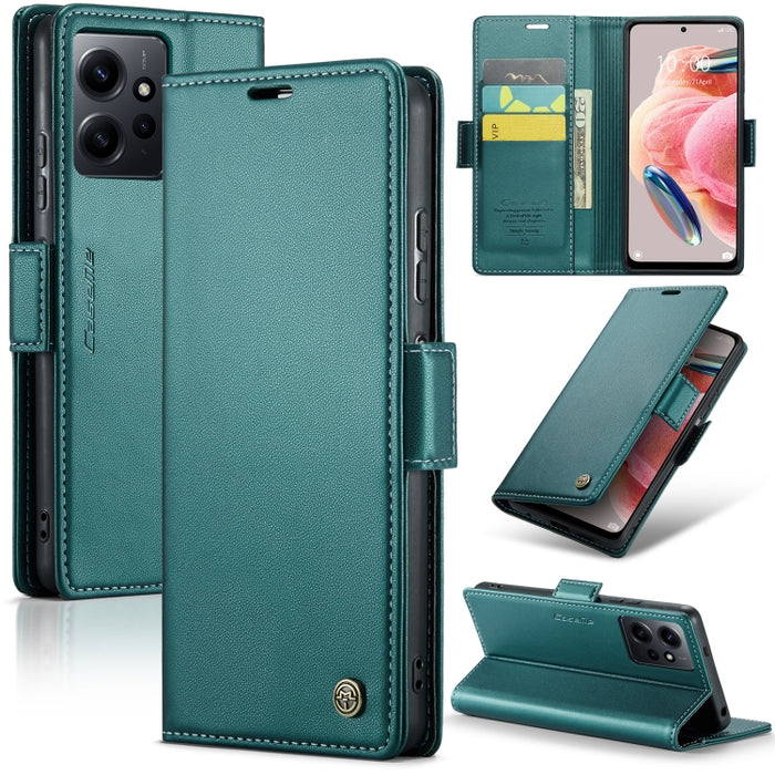 CaseMe 023 Mariposa Hebilla Litchi Textura RFID Funda de cuero antirrobo para teléfono, For Xiaomi Redmi Note 13 Pro 4G, For Xiaomi Redmi Note 13 4G, For Xiaomi Redmi 13C 4G / 13C 5G, For Xiaomi Poco C65 4G, For Xiaomi Poco X6 Pro 5G/Redmi K70E 5G     ...