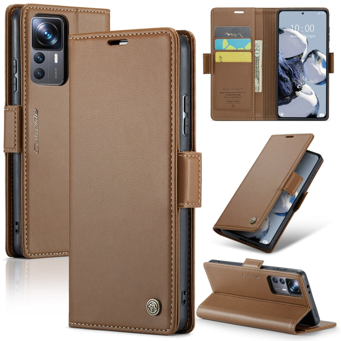 CaseMe 023 Mariposa Hebilla Litchi Textura RFID Funda de cuero antirrobo para teléfono, For Xiaomi Poco X5 Pro 5G, For Xiaomi Poco X5 5G, For Xiaomi Redmi 11A/12C, For Xiaomi 13 Lite, For Xiaomi 13 Pro, For Xiaomi 13                                    ...