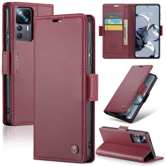 CaseMe 023 Mariposa Hebilla Litchi Textura RFID Funda de cuero antirrobo para teléfono, For Xiaomi Poco X5 Pro 5G, For Xiaomi Poco X5 5G, For Xiaomi Redmi 11A/12C, For Xiaomi 13 Lite, For Xiaomi 13 Pro, For Xiaomi 13                                    ...