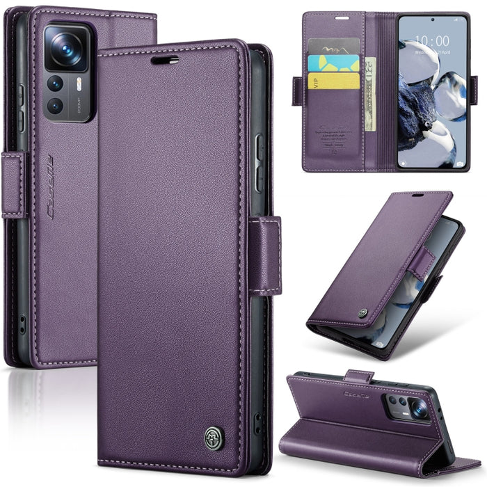 CaseMe 023 Mariposa Hebilla Litchi Textura RFID Funda de cuero antirrobo para teléfono, For Xiaomi Poco X5 Pro 5G, For Xiaomi Poco X5 5G, For Xiaomi Redmi 11A/12C, For Xiaomi 13 Lite, For Xiaomi 13 Pro, For Xiaomi 13                                    ...