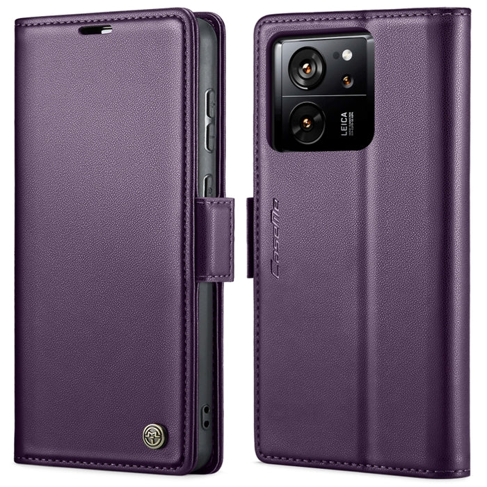 CaseMe 023 Mariposa Hebilla Litchi Textura RFID Funda de cuero antirrobo para teléfono, For Xiaomi Redmi Note 13 Pro 4G, For Xiaomi Redmi Note 13 4G, For Xiaomi Redmi 13C 4G / 13C 5G, For Xiaomi Poco C65 4G, For Xiaomi Poco X6 Pro 5G/Redmi K70E 5G     ...