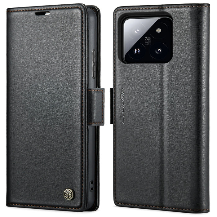 CaseMe 023 Mariposa Hebilla Litchi Textura RFID Funda de cuero antirrobo para teléfono, For Xiaomi Redmi Note 13 Pro 4G, For Xiaomi Redmi Note 13 4G, For Xiaomi Redmi 13C 4G / 13C 5G, For Xiaomi Poco C65 4G, For Xiaomi Poco X6 Pro 5G/Redmi K70E 5G     ...
