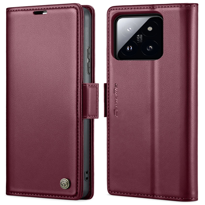 CaseMe 023 Mariposa Hebilla Litchi Textura RFID Funda de cuero antirrobo para teléfono, For Xiaomi Redmi Note 13 Pro 4G, For Xiaomi Redmi Note 13 4G, For Xiaomi Redmi 13C 4G / 13C 5G, For Xiaomi Poco C65 4G, For Xiaomi Poco X6 Pro 5G/Redmi K70E 5G     ...