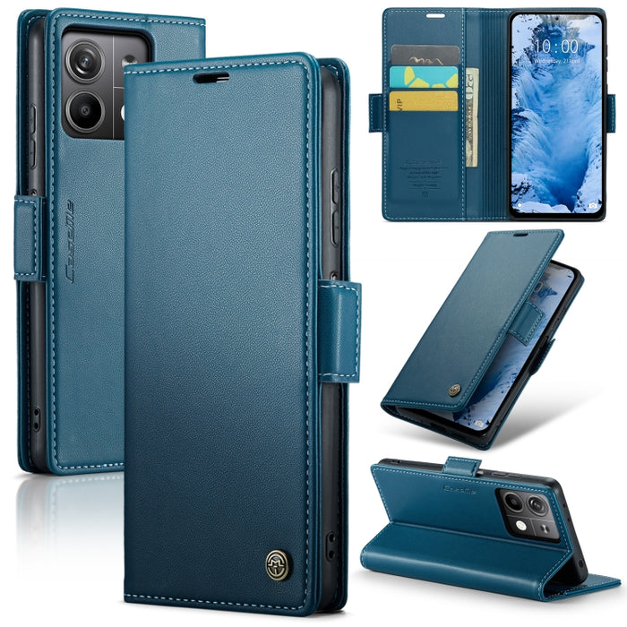 CaseMe 023 Mariposa Hebilla Litchi Textura RFID Funda de cuero antirrobo para teléfono, For Xiaomi Redmi Note 13 Pro 4G, For Xiaomi Redmi Note 13 4G, For Xiaomi Redmi 13C 4G / 13C 5G, For Xiaomi Poco C65 4G, For Xiaomi Poco X6 Pro 5G/Redmi K70E 5G     ...