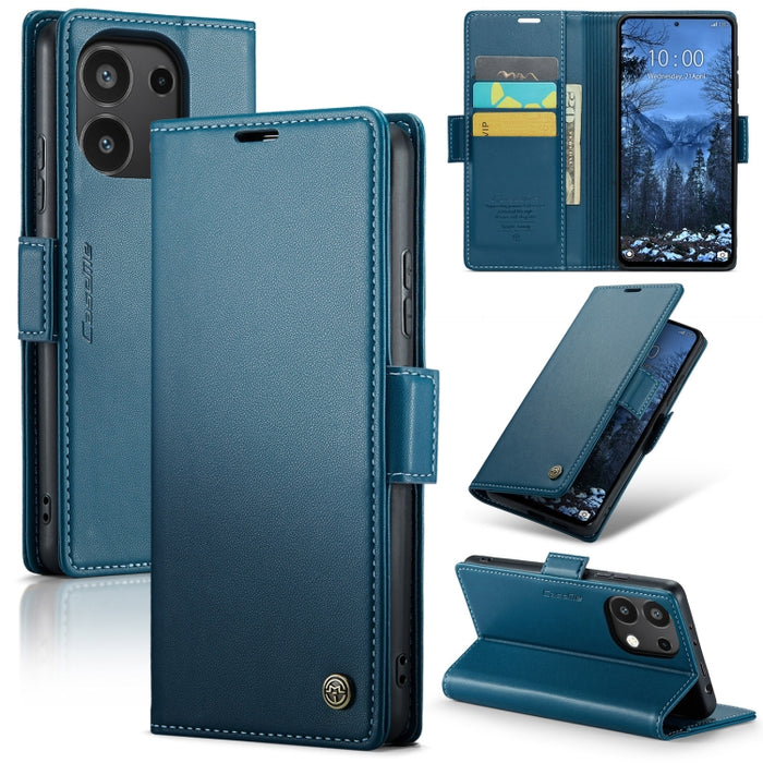 CaseMe 023 Mariposa Hebilla Litchi Textura RFID Funda de cuero antirrobo para teléfono, For Xiaomi Redmi Note 13 Pro 4G, For Xiaomi Redmi Note 13 4G, For Xiaomi Redmi 13C 4G / 13C 5G, For Xiaomi Poco C65 4G, For Xiaomi Poco X6 Pro 5G/Redmi K70E 5G     ...