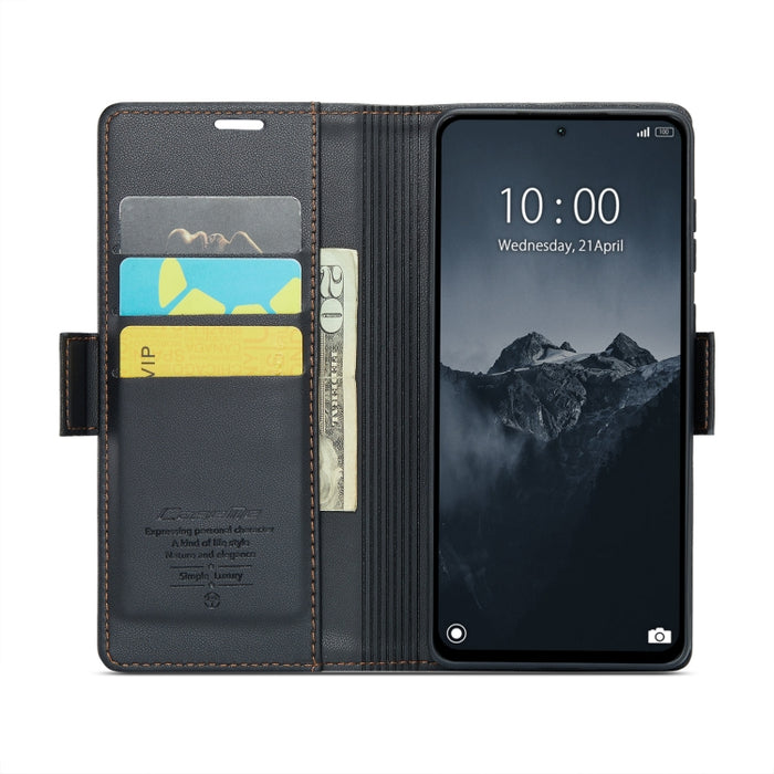 CaseMe 023 Mariposa Hebilla Litchi Textura RFID Funda de cuero antirrobo para teléfono, For Xiaomi Redmi Note 13 Pro 4G, For Xiaomi Redmi Note 13 4G, For Xiaomi Redmi 13C 4G / 13C 5G, For Xiaomi Poco C65 4G, For Xiaomi Poco X6 Pro 5G/Redmi K70E 5G     ...