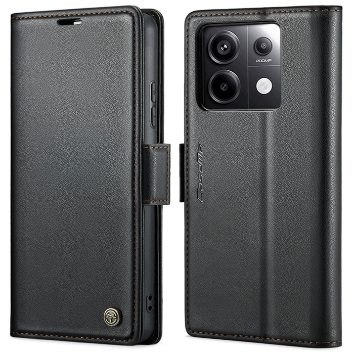 CaseMe 023 Mariposa Hebilla Litchi Textura RFID Funda de cuero antirrobo para teléfono, For Xiaomi Redmi Note 13 Pro 4G, For Xiaomi Redmi Note 13 4G, For Xiaomi Redmi 13C 4G / 13C 5G, For Xiaomi Poco C65 4G, For Xiaomi Poco X6 Pro 5G/Redmi K70E 5G     ...