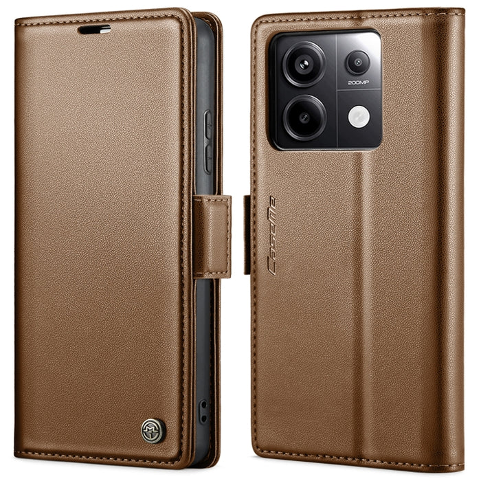 CaseMe 023 Mariposa Hebilla Litchi Textura RFID Funda de cuero antirrobo para teléfono, For Xiaomi Redmi Note 13 Pro 4G, For Xiaomi Redmi Note 13 4G, For Xiaomi Redmi 13C 4G / 13C 5G, For Xiaomi Poco C65 4G, For Xiaomi Poco X6 Pro 5G/Redmi K70E 5G     ...