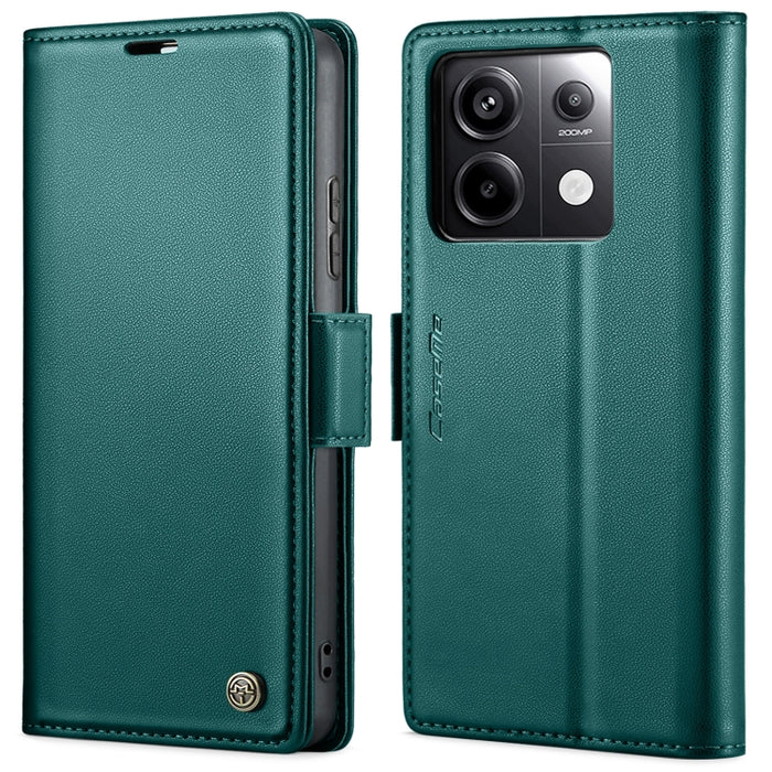 CaseMe 023 Mariposa Hebilla Litchi Textura RFID Funda de cuero antirrobo para teléfono, For Xiaomi Redmi Note 13 Pro 4G, For Xiaomi Redmi Note 13 4G, For Xiaomi Redmi 13C 4G / 13C 5G, For Xiaomi Poco C65 4G, For Xiaomi Poco X6 Pro 5G/Redmi K70E 5G     ...