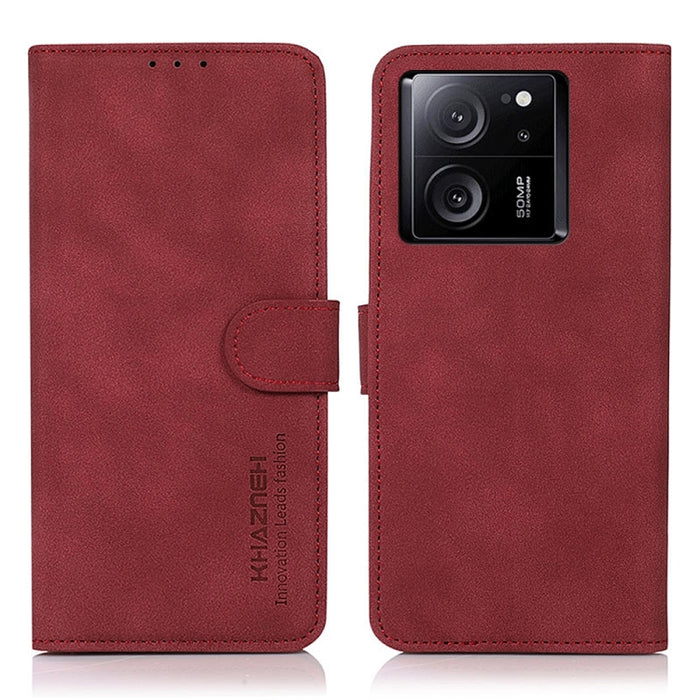 KHAZNEH Estuche para teléfono de cuero con textura mate, For Xiaomi Poco F6 / Redmi Turbo 3, For Xiaomi Poco F6 Pro, For Xiaomi Redmi K70 5G / K70 Pro 5G, For Xiaomi Redmi A3, For Xiaomi Redmi Note 13 4G, For Xiaomi Redmi K70E / POCO X6 Pro            ...
