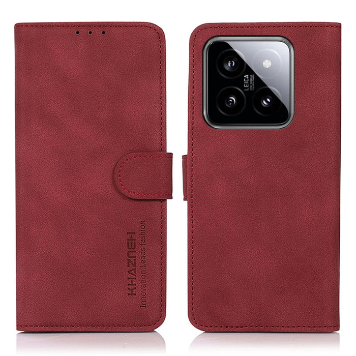 KHAZNEH Estuche para teléfono de cuero con textura mate, For Xiaomi Poco F6 / Redmi Turbo 3, For Xiaomi Poco F6 Pro, For Xiaomi Redmi K70 5G / K70 Pro 5G, For Xiaomi Redmi A3, For Xiaomi Redmi Note 13 4G, For Xiaomi Redmi K70E / POCO X6 Pro            ...