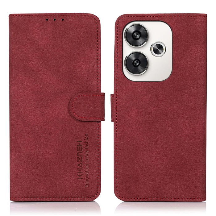 KHAZNEH Estuche para teléfono de cuero con textura mate, For Xiaomi Poco F6 / Redmi Turbo 3, For Xiaomi Poco F6 Pro, For Xiaomi Redmi K70 5G / K70 Pro 5G, For Xiaomi Redmi A3, For Xiaomi Redmi Note 13 4G, For Xiaomi Redmi K70E / POCO X6 Pro            ...