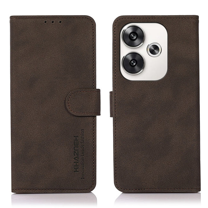 KHAZNEH Estuche para teléfono de cuero con textura mate, For Xiaomi Poco F6 / Redmi Turbo 3, For Xiaomi Poco F6 Pro, For Xiaomi Redmi K70 5G / K70 Pro 5G, For Xiaomi Redmi A3, For Xiaomi Redmi Note 13 4G, For Xiaomi Redmi K70E / POCO X6 Pro            ...