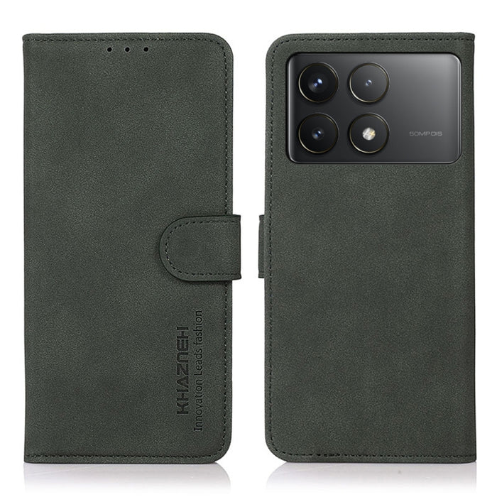 KHAZNEH Estuche para teléfono de cuero con textura mate, For Xiaomi Poco F6 / Redmi Turbo 3, For Xiaomi Poco F6 Pro, For Xiaomi Redmi K70 5G / K70 Pro 5G, For Xiaomi Redmi A3, For Xiaomi Redmi Note 13 4G, For Xiaomi Redmi K70E / POCO X6 Pro            ...