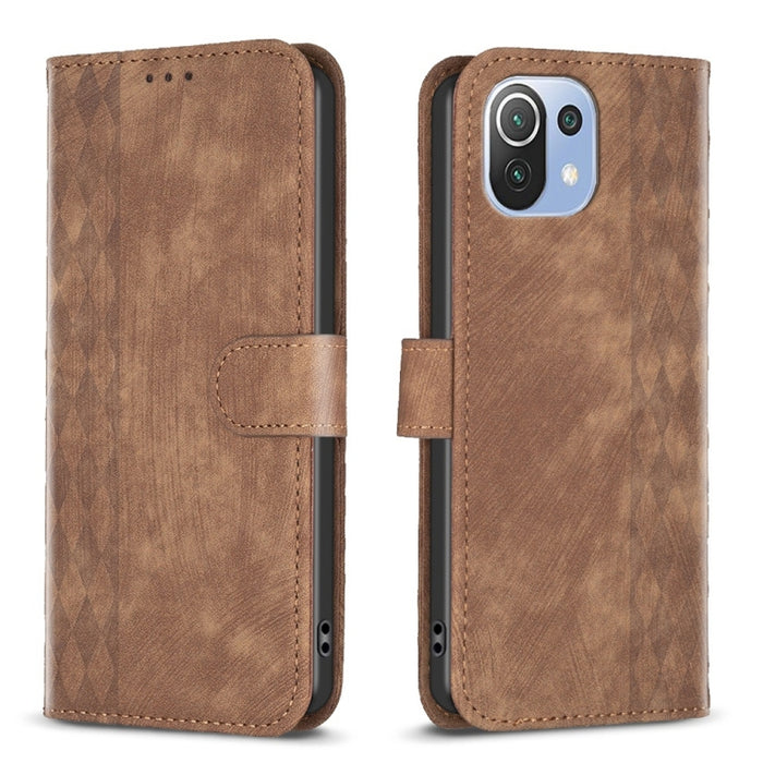 Estuche para teléfono de cuero en relieve a cuadros, For Xiaomi 13 Pro, For Xiaomi 13, For Xiaomi 12T / 12T Pro, For Xiaomi Redmi Note 11 Pro, For Xiaomi 12 Lite, For Xiaomi Redmi 10 5G / Note 11E, For Xiaomi Redmi 10C, For Xiaomi Redmi Note 11        ...