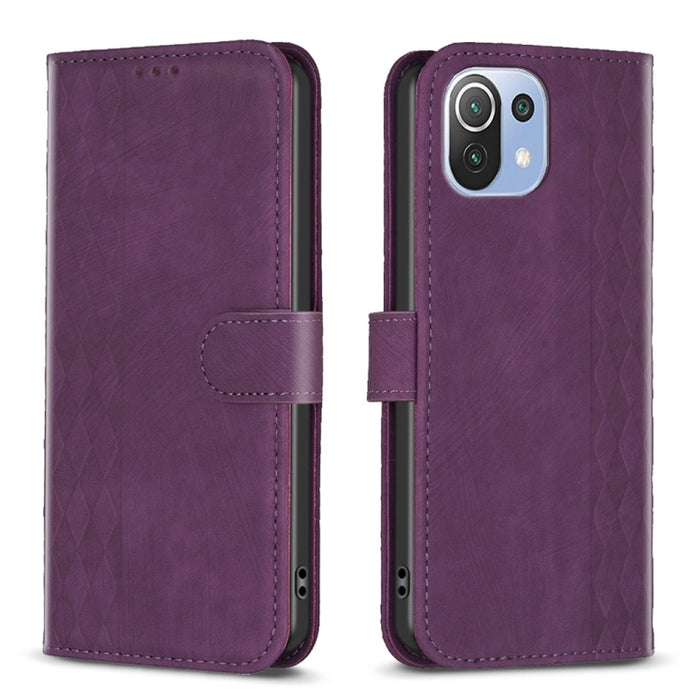 Estuche para teléfono de cuero en relieve a cuadros, For Xiaomi 13 Pro, For Xiaomi 13, For Xiaomi 12T / 12T Pro, For Xiaomi Redmi Note 11 Pro, For Xiaomi 12 Lite, For Xiaomi Redmi 10 5G / Note 11E, For Xiaomi Redmi 10C, For Xiaomi Redmi Note 11        ...