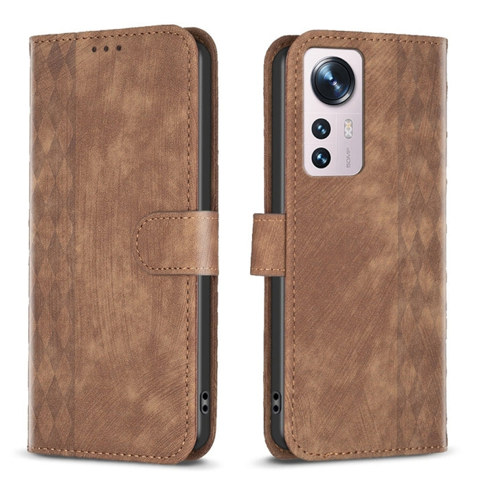 Estuche para teléfono de cuero en relieve a cuadros, For Xiaomi 13 Pro, For Xiaomi 13, For Xiaomi 12T / 12T Pro, For Xiaomi Redmi Note 11 Pro, For Xiaomi 12 Lite, For Xiaomi Redmi 10 5G / Note 11E, For Xiaomi Redmi 10C, For Xiaomi Redmi Note 11        ...