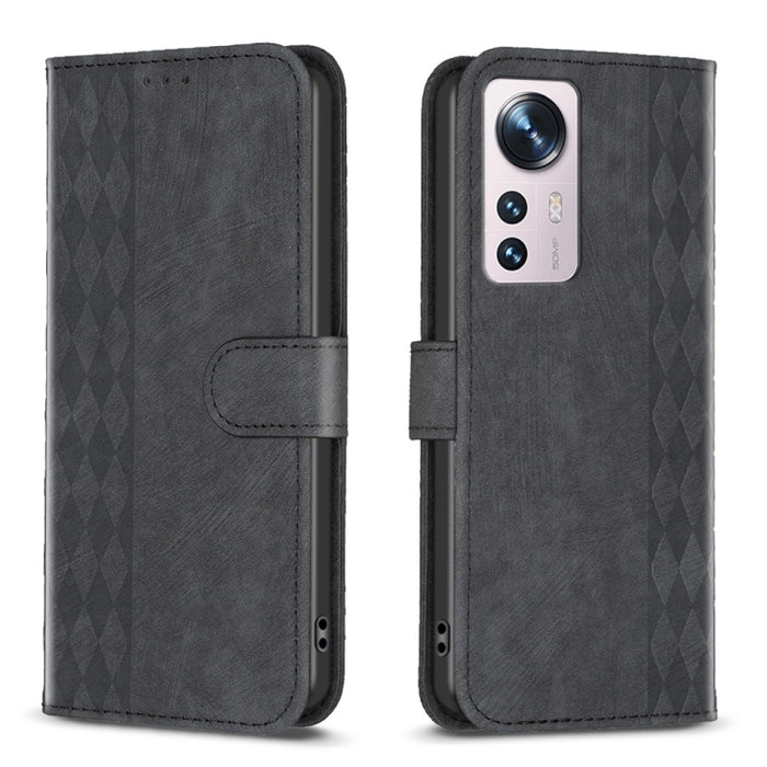 Estuche para teléfono de cuero en relieve a cuadros, For Xiaomi 13 Pro, For Xiaomi 13, For Xiaomi 12T / 12T Pro, For Xiaomi Redmi Note 11 Pro, For Xiaomi 12 Lite, For Xiaomi Redmi 10 5G / Note 11E, For Xiaomi Redmi 10C, For Xiaomi Redmi Note 11        ...