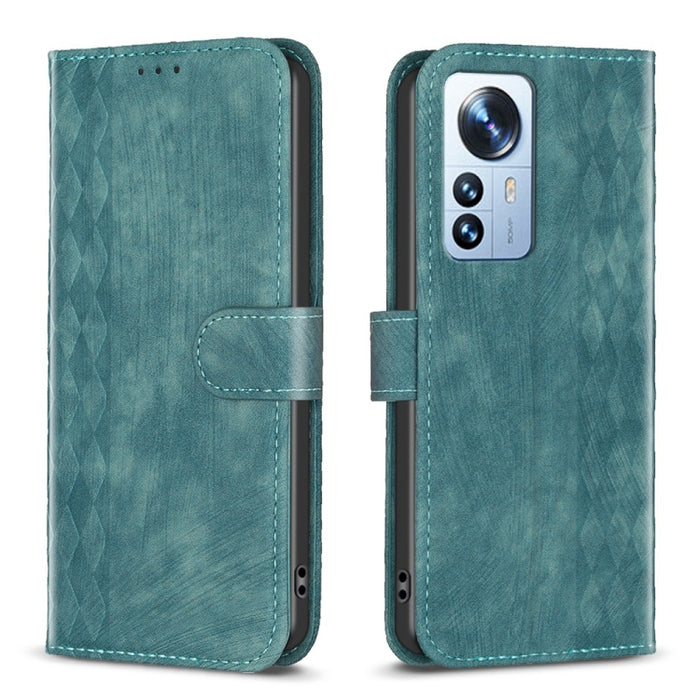 Estuche para teléfono de cuero en relieve a cuadros, For Xiaomi 13 Pro, For Xiaomi 13, For Xiaomi 12T / 12T Pro, For Xiaomi Redmi Note 11 Pro, For Xiaomi 12 Lite, For Xiaomi Redmi 10 5G / Note 11E, For Xiaomi Redmi 10C, For Xiaomi Redmi Note 11        ...