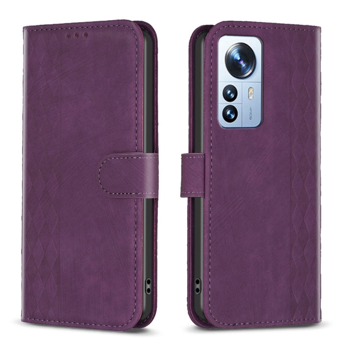 Estuche para teléfono de cuero en relieve a cuadros, For Xiaomi 13 Pro, For Xiaomi 13, For Xiaomi 12T / 12T Pro, For Xiaomi Redmi Note 11 Pro, For Xiaomi 12 Lite, For Xiaomi Redmi 10 5G / Note 11E, For Xiaomi Redmi 10C, For Xiaomi Redmi Note 11        ...