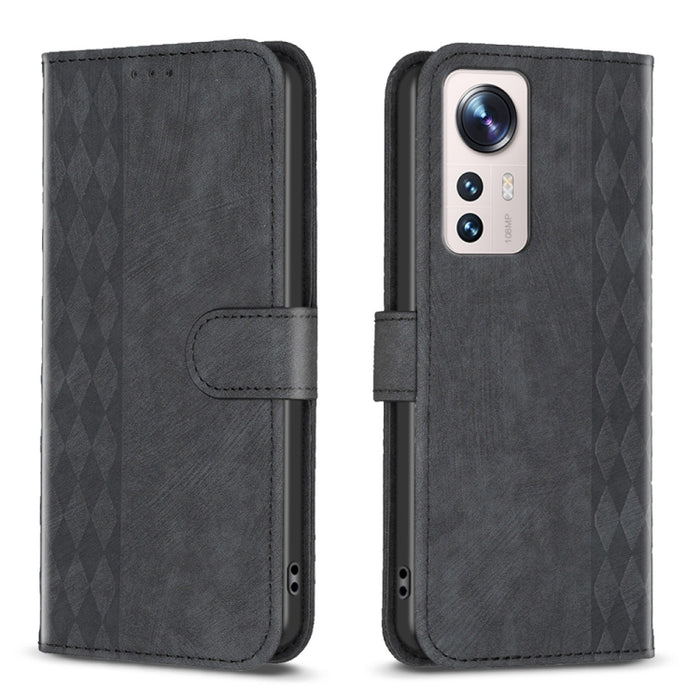 Estuche para teléfono de cuero en relieve a cuadros, For Xiaomi 13 Pro, For Xiaomi 13, For Xiaomi 12T / 12T Pro, For Xiaomi Redmi Note 11 Pro, For Xiaomi 12 Lite, For Xiaomi Redmi 10 5G / Note 11E, For Xiaomi Redmi 10C, For Xiaomi Redmi Note 11        ...
