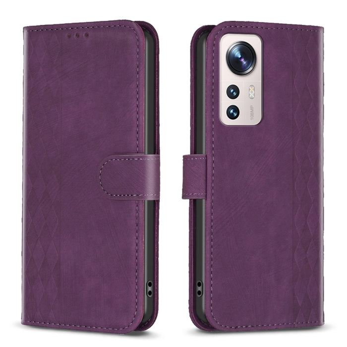 Estuche para teléfono de cuero en relieve a cuadros, For Xiaomi 13 Pro, For Xiaomi 13, For Xiaomi 12T / 12T Pro, For Xiaomi Redmi Note 11 Pro, For Xiaomi 12 Lite, For Xiaomi Redmi 10 5G / Note 11E, For Xiaomi Redmi 10C, For Xiaomi Redmi Note 11        ...