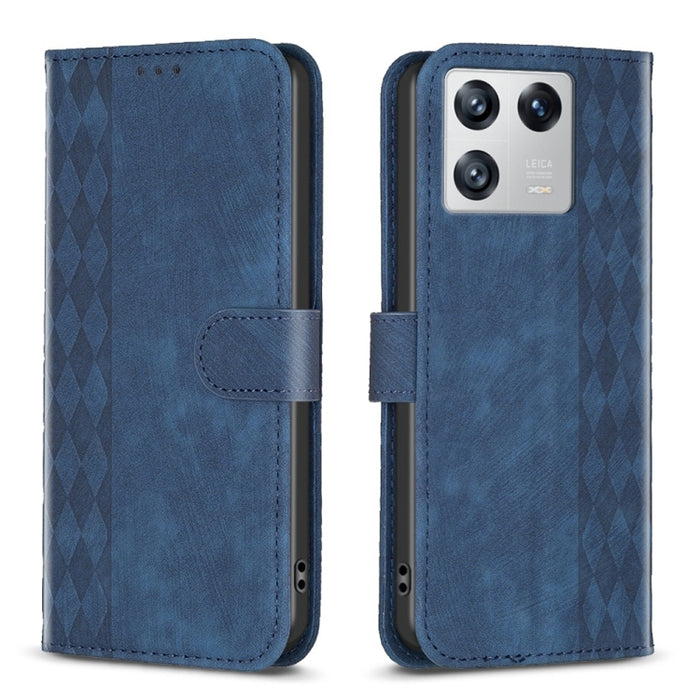 Estuche para teléfono de cuero en relieve a cuadros, For Xiaomi 13 Pro, For Xiaomi 13, For Xiaomi 12T / 12T Pro, For Xiaomi Redmi Note 11 Pro, For Xiaomi 12 Lite, For Xiaomi Redmi 10 5G / Note 11E, For Xiaomi Redmi 10C, For Xiaomi Redmi Note 11        ...