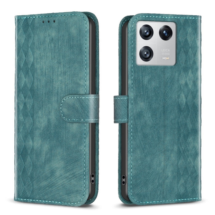 Estuche para teléfono de cuero en relieve a cuadros, For Xiaomi 13 Pro, For Xiaomi 13, For Xiaomi 12T / 12T Pro, For Xiaomi Redmi Note 11 Pro, For Xiaomi 12 Lite, For Xiaomi Redmi 10 5G / Note 11E, For Xiaomi Redmi 10C, For Xiaomi Redmi Note 11        ...