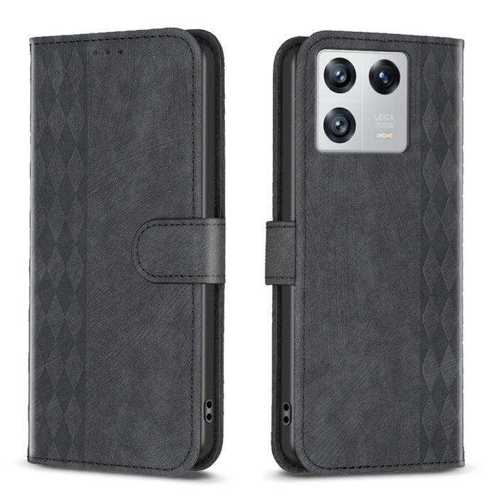 Estuche para teléfono de cuero en relieve a cuadros, For Xiaomi 13 Pro, For Xiaomi 13, For Xiaomi 12T / 12T Pro, For Xiaomi Redmi Note 11 Pro, For Xiaomi 12 Lite, For Xiaomi Redmi 10 5G / Note 11E, For Xiaomi Redmi 10C, For Xiaomi Redmi Note 11        ...